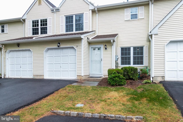 view of property featuring a garage