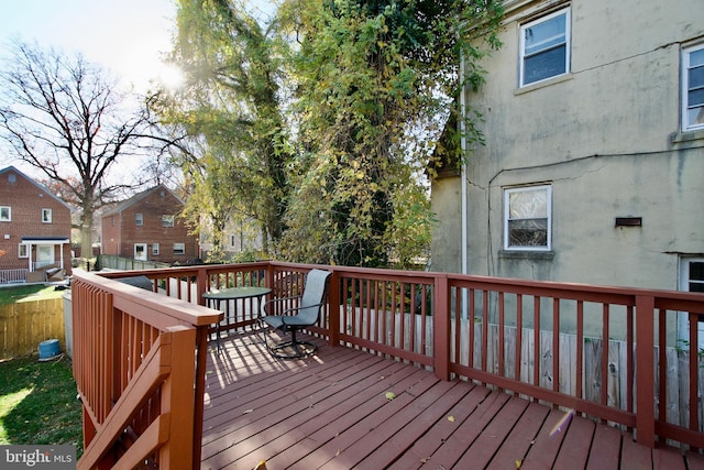 view of wooden deck