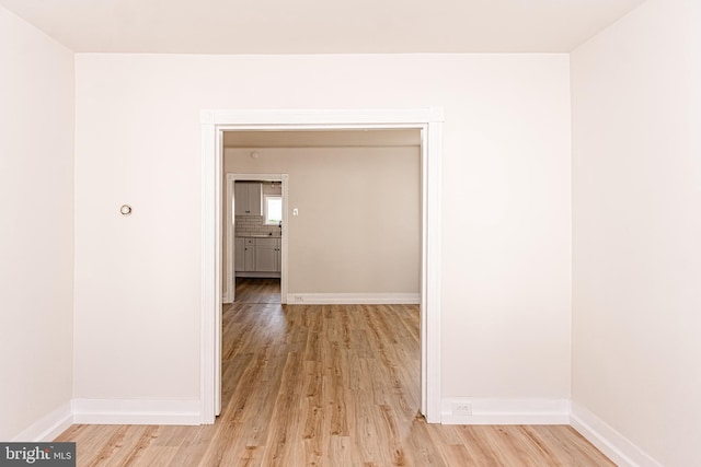 hallway featuring light hardwood / wood-style floors