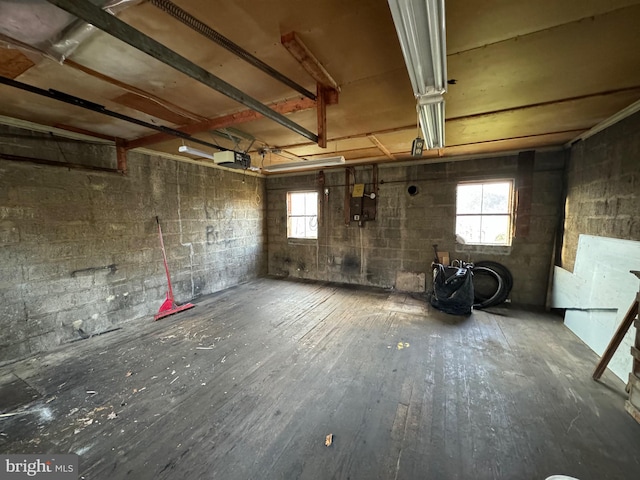 interior space with hardwood / wood-style flooring