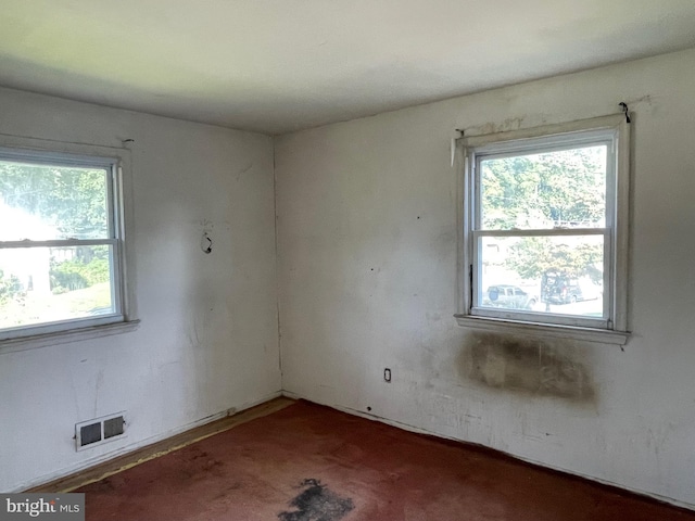 spare room featuring carpet flooring