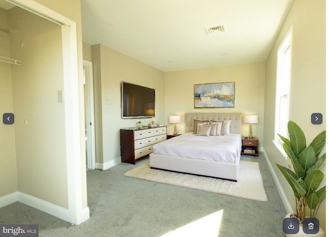 view of carpeted bedroom