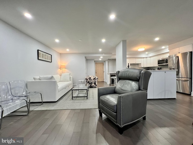 living room featuring hardwood / wood-style floors