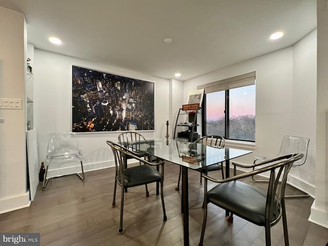 dining room featuring dark hardwood / wood-style floors