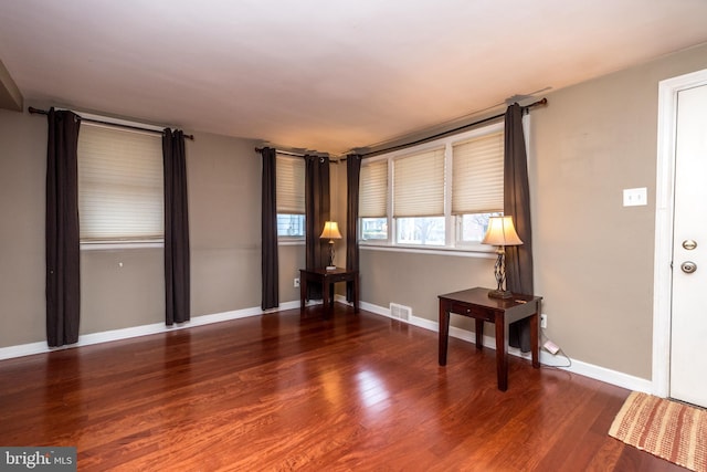 interior space featuring dark hardwood / wood-style floors