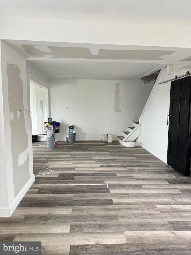 interior space with wood-type flooring