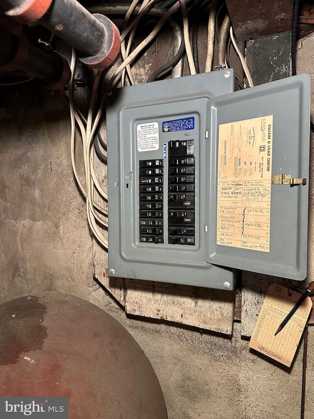 utility room featuring electric panel