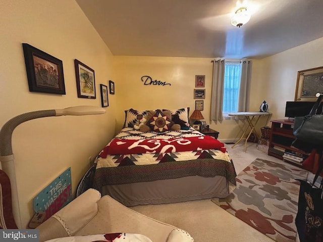 view of carpeted bedroom