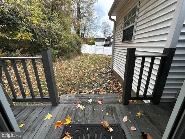 view of wooden deck