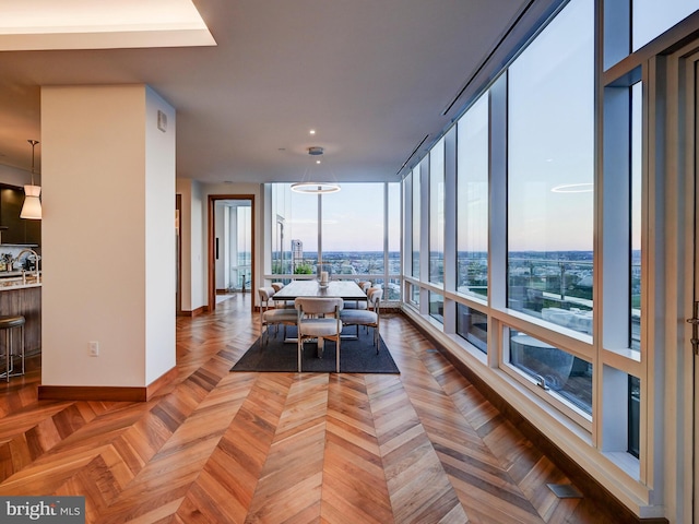 view of sunroom / solarium