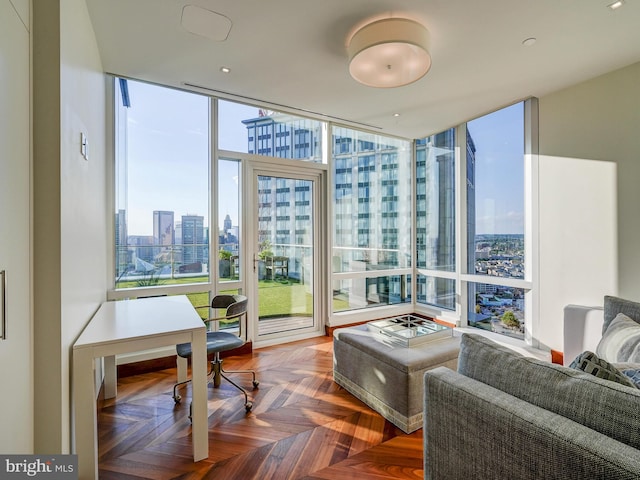 view of sunroom