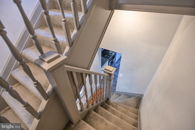 stairs with carpet