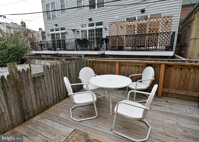 view of wooden deck