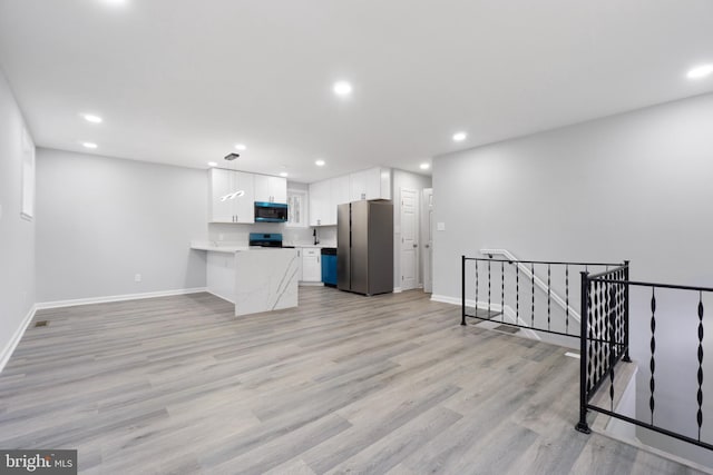 interior space featuring light hardwood / wood-style floors