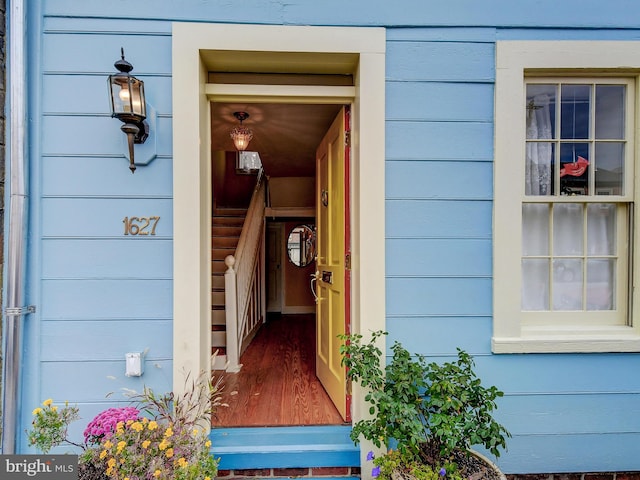 view of doorway to property