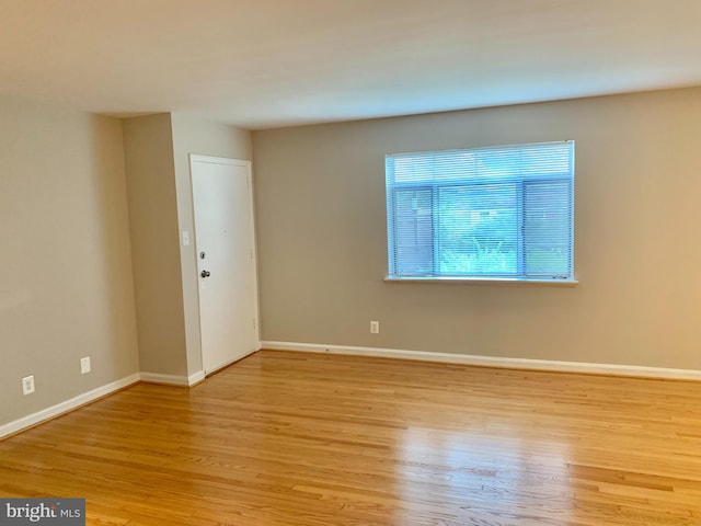 empty room featuring light wood-type flooring