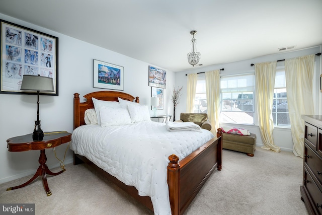 view of carpeted bedroom