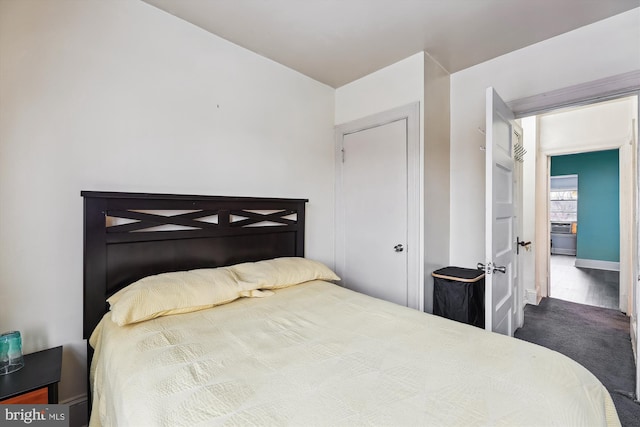 view of carpeted bedroom