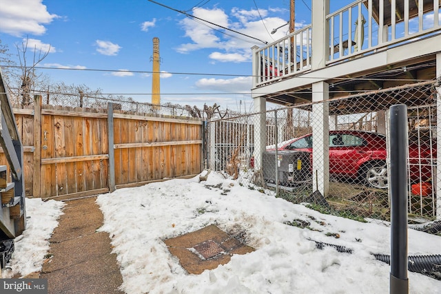 view of snowy yard