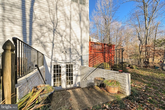 exterior space featuring a patio area and french doors