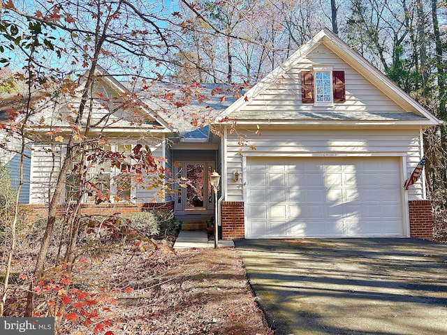 view of front of house featuring a garage