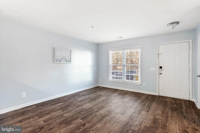 foyer featuring dark hardwood / wood-style flooring