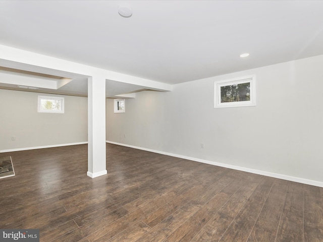 9732 Garis Shop Rd, Hagerstown, MD 21740 - basement featuring dark wood-type flooring and baseboards