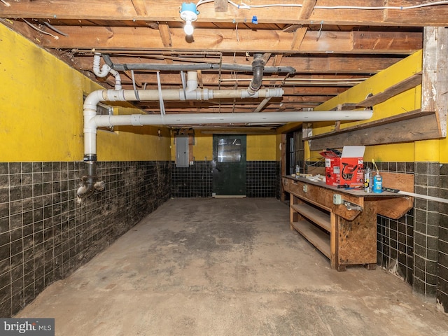 9732 Garis Shop Rd, Hagerstown, MD 21740 - basement featuring electric panel and wainscoting