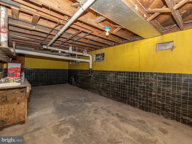 9732 Garis Shop Rd, Hagerstown, MD 21740 - unfinished below grade area featuring wainscoting