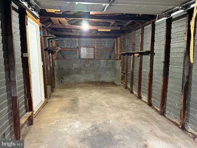 view of basement