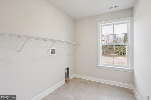 laundry room featuring washer hookup