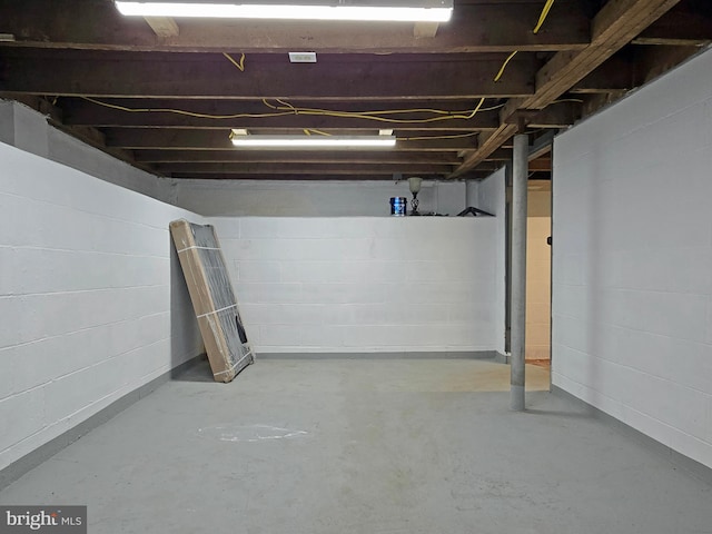 view of basement