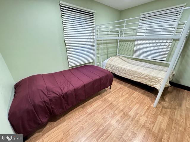 bedroom featuring light hardwood / wood-style floors