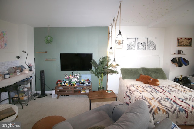 view of carpeted bedroom