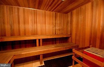 view of sauna