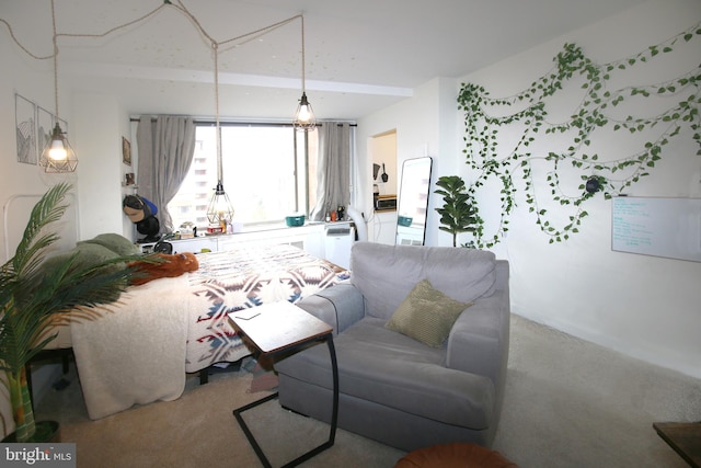 view of carpeted living room