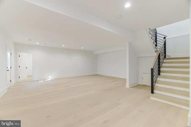 interior space featuring light wood-type flooring