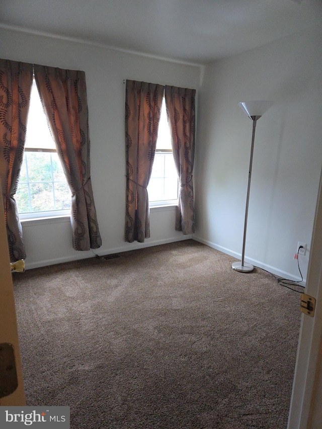 view of carpeted spare room