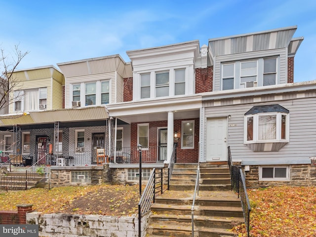 multi unit property with covered porch