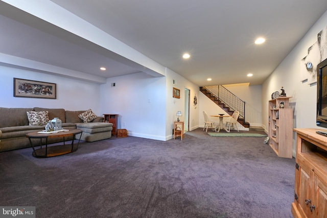 view of carpeted living room