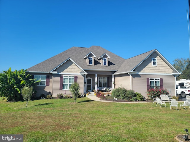 view of front of house with a front yard