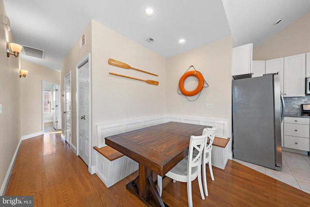 220 Taylor Ave, Beach Haven, NJ 08008 - dining area with light wood-type flooring and recessed lighting