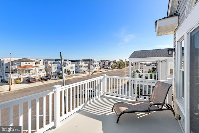 balcony featuring a porch