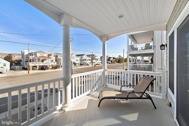 balcony with covered porch