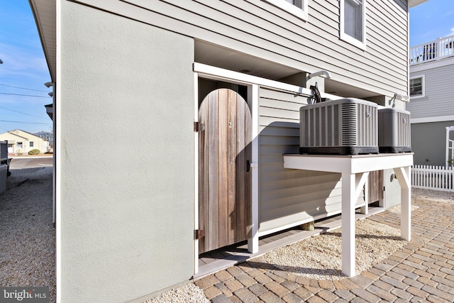 220 Taylor Ave, Beach Haven, NJ 08008 - doorway to property featuring central air condition unit