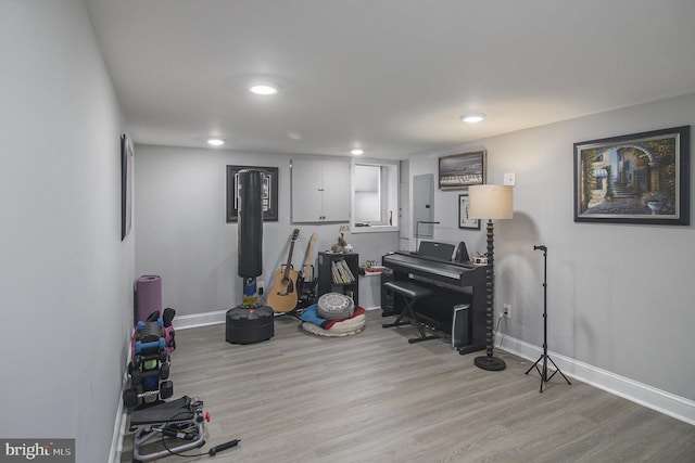 misc room featuring hardwood / wood-style flooring