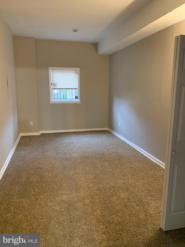 view of carpeted empty room