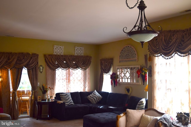 view of carpeted living room