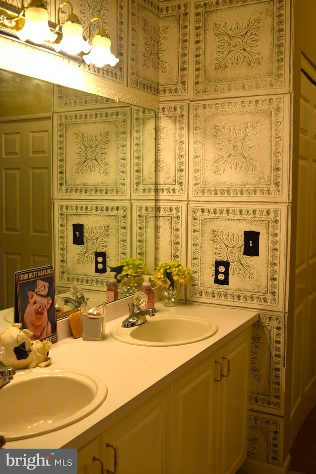 bathroom featuring vanity