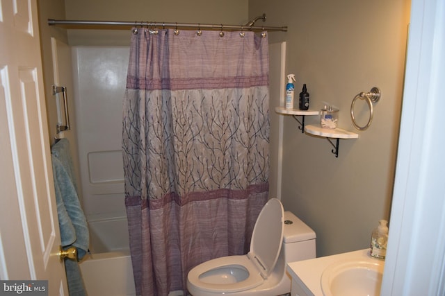 63 Lookout Dr, Manahawkin, NJ 08050 - bathroom with toilet, shower / bath combo, and vanity